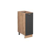 Vicco meuble de cuisine Fame-Line, 30 cm sans plan de travail, Anthracite-or/Chêne de force doré