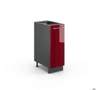 Meuble de cuisine Fame-Line, 30cm sans PT, Rouge bordeaux Haute brillance/Anthracite, Vicco 36469