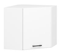 Meuble de cuisine haut AKORD d'angle W60 OLIWIA modulable Blanc 60 cm 1 porte façade Blanche 2 étagères 60x30x58 cm
