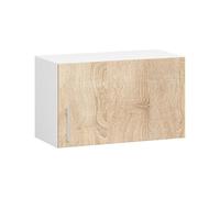 Meuble de cuisine haut AKORD W60 hotte LIMA modulable Blanc 60 cm 1 porte couleur Chêne Sonoma 1 étagère 60x30,5x29 cm