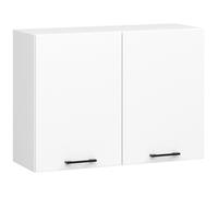 Meuble de cuisine haut AKORD W80 OLIWIA modulable Blanc 80 cm 2 portes façade Blanche 2 étagères 80x30x58 cm