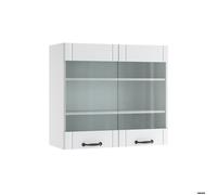 Vicco Armoire en Verre Fame-Line, Blanc Campagne, 80cm, à Combiner avec d'autres modules de la série Fame-Line