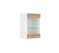Vicco Meuble de Cuisine Haut vitré R-Line, Sonoma/Blanc, 40 cm