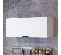 Meuble de cuisine mural en bois, armoire de rangement murale suspendue blanche, placard suspendu de grande capacité pour l'organisation de la cuisine(White,50*30*30cm/19.7*11.8*11.8in)