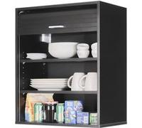 SIMMOB Meuble de Cuisine Noir 2 Etagères L 60 cm H 72 cm P 35 cm