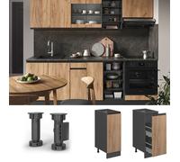 Meuble de cuisine R-Line, 30cm J-Shape, sans PT, Chêne de force doré/Anthracite, Vicco 39772