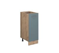 Vicco Meuble de Cuisine R-Line, Bleu-Gris/Chêne de Force doré, 30 cm sans Plan de Travail