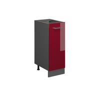 Meuble de cuisine R-Line, 30cm sans PT, Rouge brillant/Anthracite, Vicco 37831