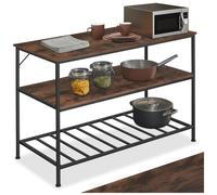 Meuble de cuisine - TECTAKE - Étagère de cuisine AKELEY en panneau aggloméré - Bois foncé