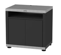 Le Marquier - Meuble de cuisson Duo pour cuisine extérieure avec tablette 80 x 55 cm Noir