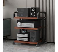 Meuble de divertissement, étagère multimédia, étagère de jeu, support DVD, étagère d'angle for support multimédia AV, tour de support audio stéréo, support multimédia audio-vidéo moderne avec roulette