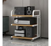 Meuble de divertissement, étagère multimédia, étagère de jeu, support DVD, étagère d'angle for support multimédia AV, tour de support audio stéréo, support multimédia audio-vidéo moderne avec roulette