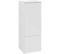 Meuble de hauteur moyenne Villeroy & Boch Antao L43000GF avec éclairage, 1 porte, 414 x 1039 x 356 mm, façade lisse, laque blanche brillante / laque blanche brillante