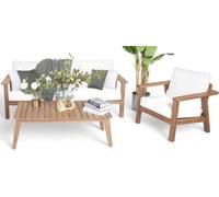 Meuble de jardin luxueux Ensemble de canapés 3+1 places Table basse Complet Groupes de sièges