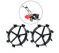 MEUBLE DE JARDIN - Roues métalliques pour cultivateur à essence 6,5 ch 2 pcs FR652