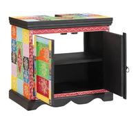 Meuble de lavabo avec porte 60 x 35 x 55 cm, armoire de salle de bain moderne pour rangement, fabriqué en bois massif de manguier et bois élaboré, design élégant et fonctionnel,