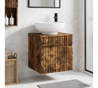 vidaXL Meuble de lavabo mural Chêne artisanal avec tiroir et vasque 49×44,5×66,5 cm