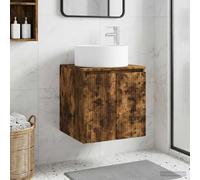 Meuble de lavabo mural Montage mural Bois d'ingénierie Étagère vidaXL vidaXL