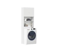 Meuble de machine à laver blanc bois d ingénierie