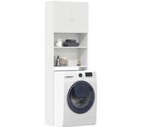 vidaXL Meuble pour machine à laver blanc bois d'ingénierie