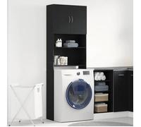 Meuble de machine à laver chêne noir 64x24x190 cm