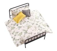 Meuble de maison miniature - Lit rétro - Décoration réaliste avec linge de | Accessoire de maison miniature pour chambre d'enfant, penderie, salon, vie, rêve, histoire, habillage, vacances