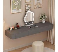 Meuble de maquillage mural flottant avec tiroirs, commode moderne peu encombrante pour chambre à coucher ou salle de bain, entièrement assemblée, coins arrondis, facile à installer