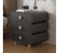 Meuble de Nuit, Table d'appoint 62 cm de Haut avec 3 Tiroirs en Grande Capacité et 4 Pieds en Pin, Assemblage sans Outils, Meuble de Chambre à Coucher Maison Intérieur, Moderne(Dark Grey,40cm)