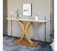 Meuble de Porche de Luxe léger, Plate-Forme de Vue pour la Maison, boîtier de Couloir Minimaliste Moderne, Table de Porche en Dalle de Roche Italienne(A,80x30x80cm/31.5X13.8X31.5in)