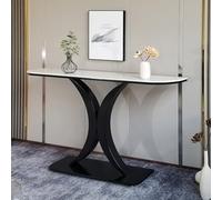 Meuble de Porche de Luxe léger, Plate-Forme de Vue pour la Maison, boîtier de Couloir Minimaliste Moderne, Table de Porche en Dalle de Roche Italienne(G,120x30x80cm/47.2X13.8X31.5in)