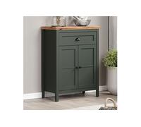 trendteam smart living - Commode - Armoire - Stanton - Dimensions d'assemblage (LxHxP) 77 x 102 x 39 cm - Couleur Vert pin avec chêne Evoke - 220986704