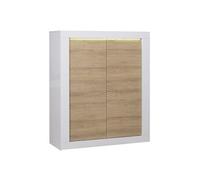 Meuble de Rangement 2 Portes Effet Chêne et Leds - DAYTON OAK -