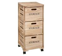 Meuble de Rangement "3 Tiroirs" 82cm Naturel