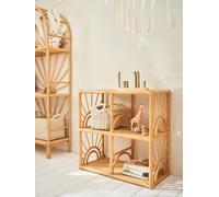 Meuble de rangement 4 cases rotin Soleil bois TU