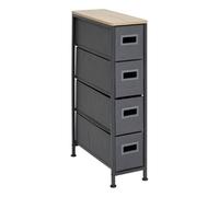 5five Rangement 4 tiroirs Simply Smart en tissu gris anthracite