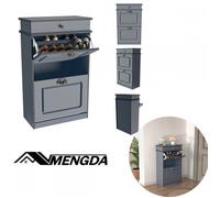 Meuble de Rangement à Chaussure-MENGDA-Grande Capacité pour Entrée-2 Portes et 1 Tiroirs-82×52×23cm-Gris