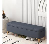 Meuble de rangement à chaussures, armoire d'entrée étroite, buffet haut en rotin, banc de rangement rembourré moelleux avec pieds dorés - Siège élégant pour salon et chambre, banc-meuble à c