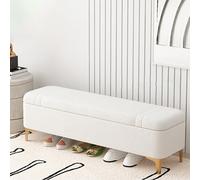 Meuble de rangement à chaussures, armoire d'entrée étroite, buffet haut en rotin, banc de rangement rembourré moelleux avec pieds dorés, siège polyvalent pour salon et chambre, banc-meuble à