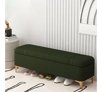 Meuble de rangement à chaussures, armoire d'entrée étroite, buffet haut en rotin, banc de rangement rembourré moelleux avec pieds dorés - Siège polyvalent pour chambre et salon, meuble à cha