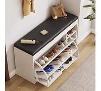 Meuble de rangement à chaussures - Banc d'entrée élégant avec portes rabattables, étagère à chaussures peu encombrante pour couloir, chambre à coucher et salon