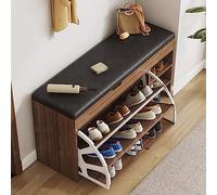 Meuble de rangement à chaussures - Banc d'entrée élégant avec portes rabattables, étagère à chaussures peu encombrante pour couloir, chambre à coucher et salon