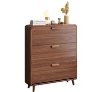 Meuble de rangement à chaussures en bois à 3 niveaux, armoire à chaussures rabattable pour couloirs, organisateur de chaussures étroit, meuble à chaussures mince, unité en bois pour entrée, chambre à
