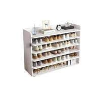 Meuble de rangement à chaussures - Étagère à chaussures fine à 8 niveaux pour couloirs, peut contenir 35 paires, facile à assembler, peu encombrante, pour dortoir, 101,6 x 87,6 cm (L x H)