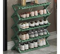 Meuble de rangement à chaussures - Étagère pliante en rotin à 3 niveaux pour entrée - Organiseur étroit pour couloir - Buffet peu encombrant