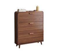 Meuble de rangement à chaussures fin avec tiroirs rabattables, parfait pour placard, salon et chambre à coucher, solution de rangement cachée pour économiser de l'espace (marron, 80 x 24 x 118 cm)