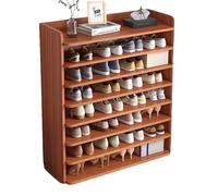 Meuble de rangement à chaussures fin - Économie d'espace - 3 à 8 niveaux - Assemblage facile - Peut contenir 6 à 35 paires de chaussures - Design marron élégant (81,3 cm (L) x 119,4 cm (H)