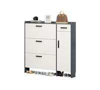 Meuble de rangement à chaussures moderne pour entrée, couloir, étagère à chaussures sur pied avec seau fin dissimulé, armoire à chaussures de grande capacité avec cloison amovible à une seule couche