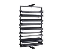 Meuble de rangement à chaussures - Tour à chaussures rotative en métal, design peu encombrant pour couloir, organiseur de chaussures élégant et exquis