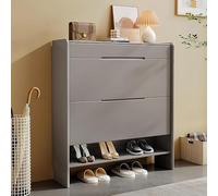 Meuble de rangement à chaussures ultra mince - Étagère à chaussures moderne sur pied pour couloir design caché seau nizer - gris clair (taille : 100 x 25 x 115 cm)