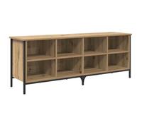 Meuble de rangement à chaussures - vidaXL - Chêne artisanal - 131x35x50 cm - Bois d'ingénierie et fer